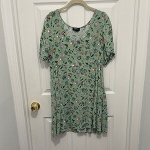 Floral Green Midi Dress